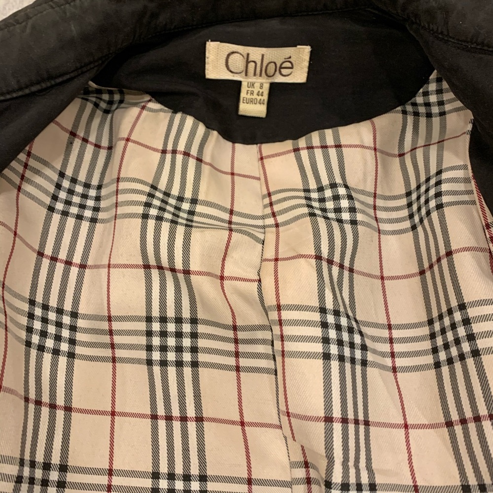 Chloé soft and broken in black trench coat - Picture 7 of 8